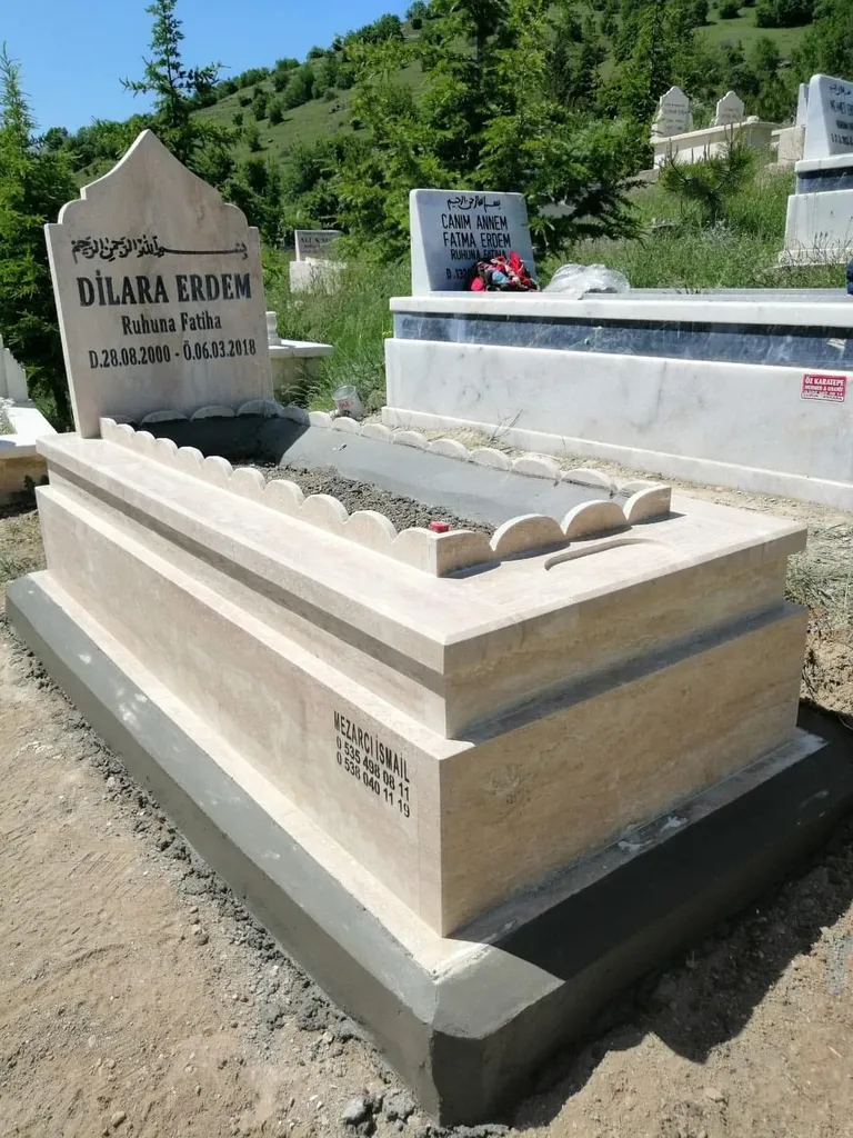 Traverten Sade Mezar — Ankara Hazır Mezar